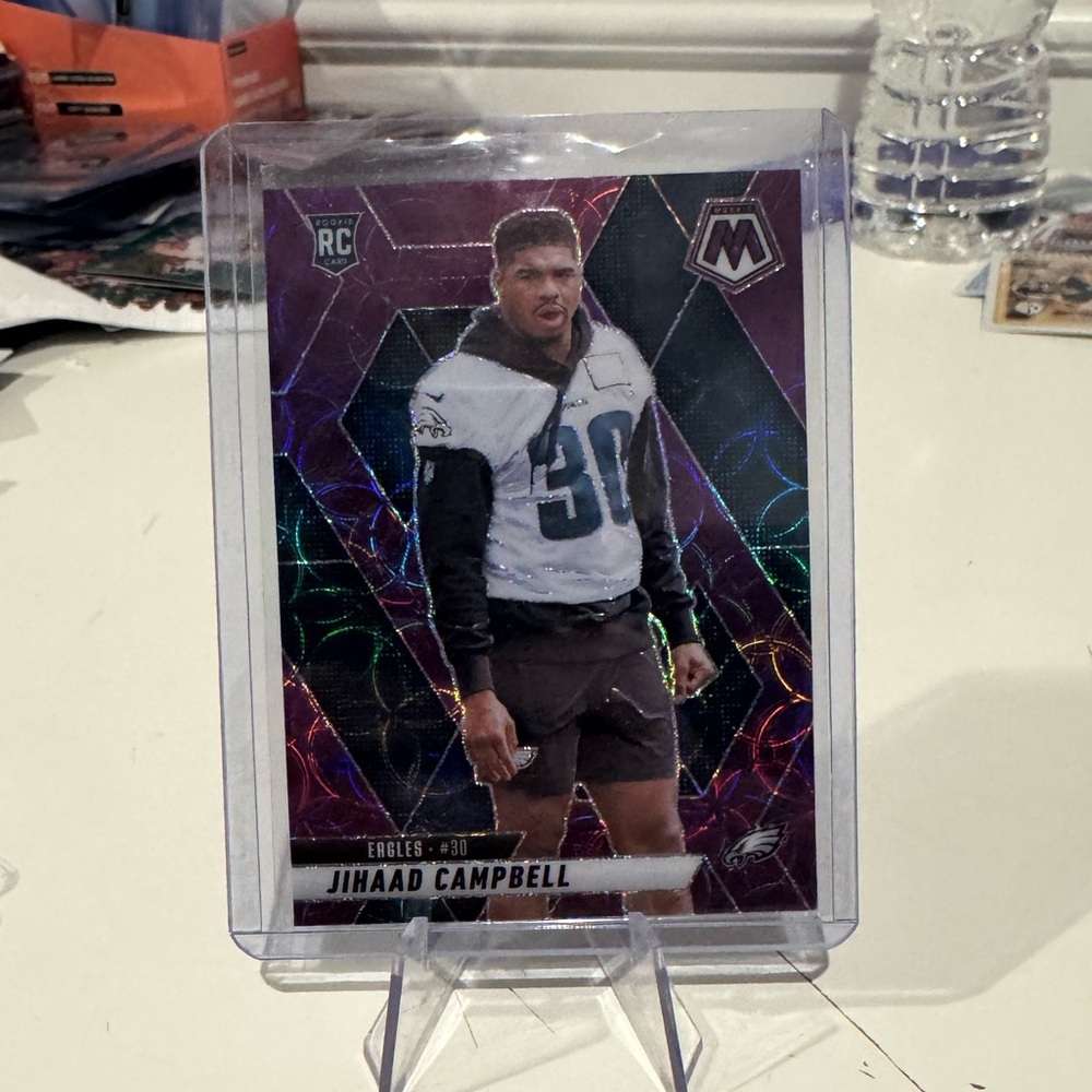 🔥 2025 Jihaad Campbell Panini Mosaic Purple Scope Prizm. Eagles